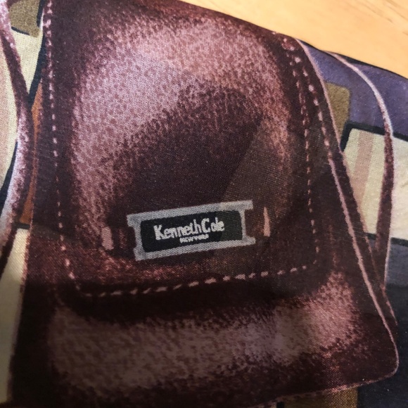 Kenneth Cole Silk Scarf - Picture 2 of 2